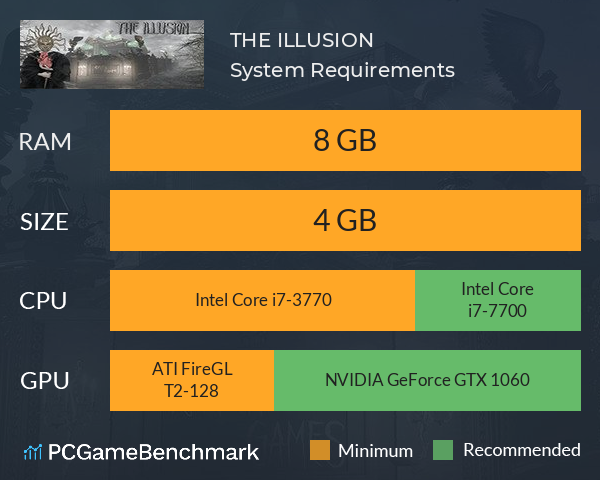THE ILLUSION System Requirements PC Graph - Can I Run THE ILLUSION THE ILLUSION System Requirements PC Graph - Can I Run THE ILLUSION
