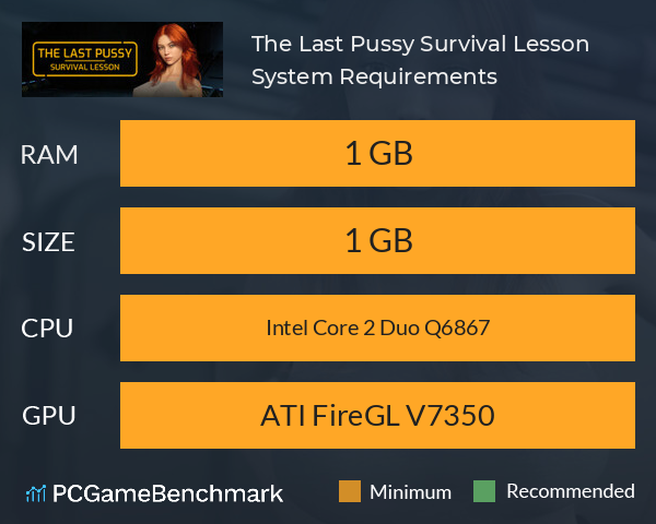 The Last Pussy: Survival Lesson System Requirements PC Graph - Can I Run The Last Pussy: Survival Lesson The Last Pussy: Survival Lesson System Requirements PC Graph - Can I Run The Last Pussy: Survival Lesson