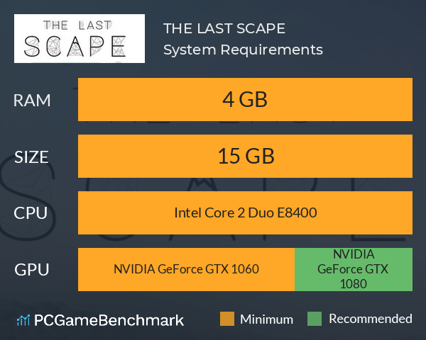 THE LAST SCAPE System Requirements PC Graph - Can I Run THE LAST SCAPE THE LAST SCAPE System Requirements PC Graph - Can I Run THE LAST SCAPE