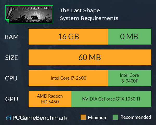 The Last Shape System Requirements PC Graph - Can I Run The Last Shape The Last Shape System Requirements PC Graph - Can I Run The Last Shape