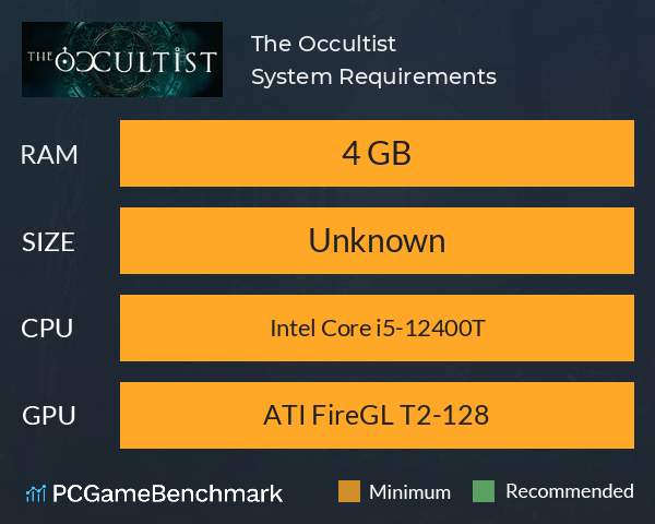The Occultist System Requirements PC Graph - Can I Run The Occultist The Occultist System Requirements PC Graph - Can I Run The Occultist