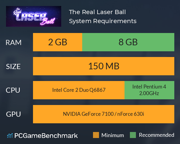 The Real Laser Ball System Requirements PC Graph - Can I Run The Real Laser Ball