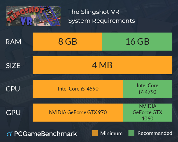 The Slingshot VR System Requirements PC Graph - Can I Run The Slingshot VR