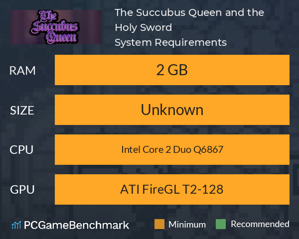 The Succubus Queen and the Holy Sword System Requirements PC Graph - Can I Run The Succubus Queen and the Holy Sword The Succubus Queen and the Holy Sword System Requirements PC Graph - Can I Run The Succubus Queen and the Holy Sword