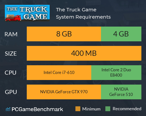 The Truck Game System Requirements PC Graph - Can I Run The Truck Game The Truck Game System Requirements PC Graph - Can I Run The Truck Game