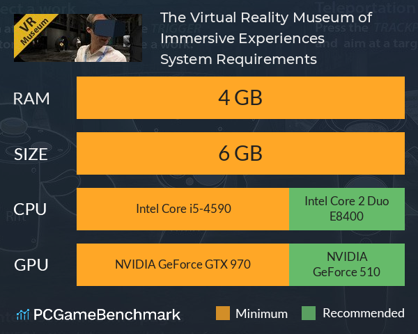 The Virtual Reality Museum of Immersive Experiences System Requirements PC Graph - Can I Run The Virtual Reality Museum of Immersive Experiences The Virtual Reality Museum of Immersive Experiences System Requirements PC Graph - Can I Run The Virtual Reality Museum of Immersive Experiences