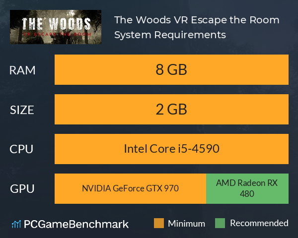 The Woods: VR Escape the Room System Requirements PC Graph - Can I Run The Woods: VR Escape the Room The Woods: VR Escape the Room System Requirements PC Graph - Can I Run The Woods: VR Escape the Room