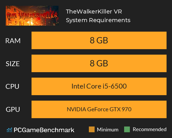 TheWalkerKiller VR System Requirements PC Graph - Can I Run TheWalkerKiller VR