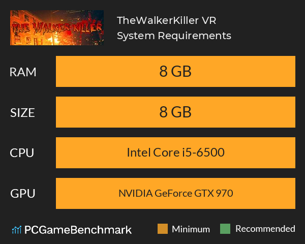 TheWalkerKiller VR System Requirements PC Graph - Can I Run TheWalkerKiller VR TheWalkerKiller VR System Requirements PC Graph - Can I Run TheWalkerKiller VR