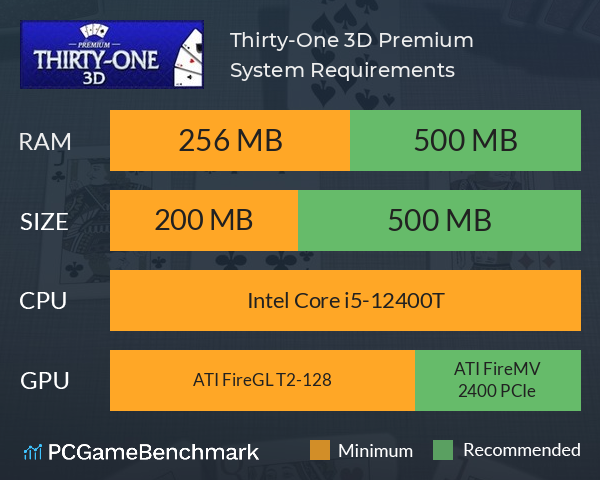 Thirty-One 3D Premium System Requirements PC Graph - Can I Run Thirty-One 3D Premium Thirty-One 3D Premium System Requirements PC Graph - Can I Run Thirty-One 3D Premium