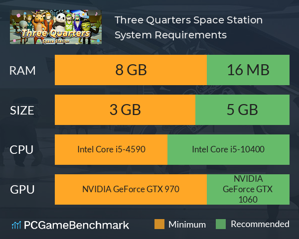 Three Quarters Space Station System Requirements PC Graph - Can I Run Three Quarters Space Station Three Quarters Space Station System Requirements PC Graph - Can I Run Three Quarters Space Station