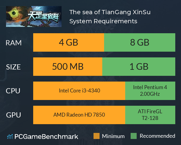 天罡星宿海 The sea of TianGang XinSu System Requirements PC Graph - Can I Run 天罡星宿海 The sea of TianGang XinSu