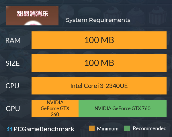 甜品消消乐 System Requirements PC Graph - Can I Run 甜品消消乐 甜品消消乐 System Requirements PC Graph - Can I Run 甜品消消乐