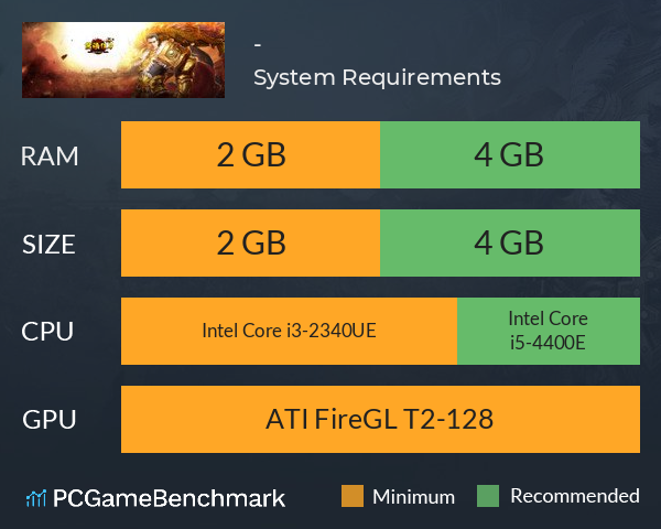 天威传说-傲视狂刀 System Requirements PC Graph - Can I Run 天威传说-傲视狂刀