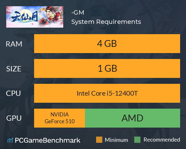 天仙月-GM畅玩版 System Requirements PC Graph - Can I Run 天仙月-GM畅玩版 天仙月-GM畅玩版 System Requirements PC Graph - Can I Run 天仙月-GM畅玩版
