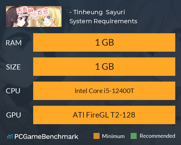 天香与小百合 - Tinheung & Sayuri System Requirements PC Graph - Can I Run 天香与小百合 - Tinheung & Sayuri 天香与小百合 - Tinheung & Sayuri System Requirements PC Graph - Can I Run 天香与小百合 - Tinheung & Sayuri