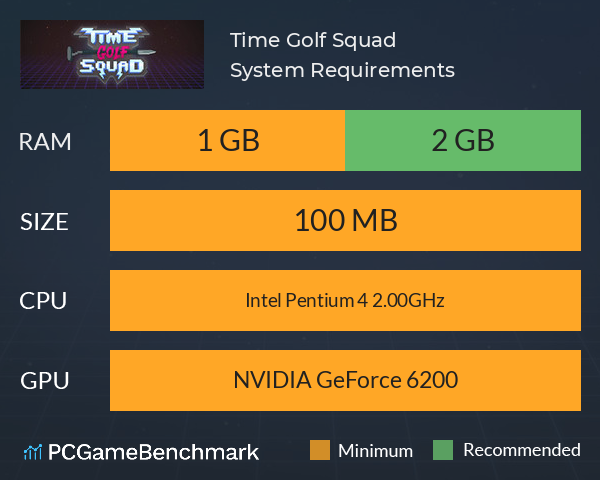 Time Golf Squad System Requirements PC Graph - Can I Run Time Golf Squad