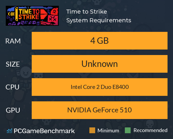 Time to Strike System Requirements PC Graph - Can I Run Time to Strike Time to Strike System Requirements PC Graph - Can I Run Time to Strike