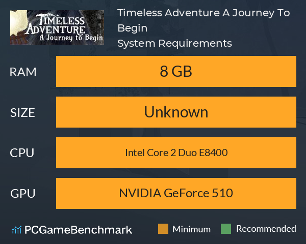 Timeless Adventure: A Journey To Begin System Requirements PC Graph - Can I Run Timeless Adventure: A Journey To Begin Timeless Adventure: A Journey To Begin System Requirements PC Graph - Can I Run Timeless Adventure: A Journey To Begin