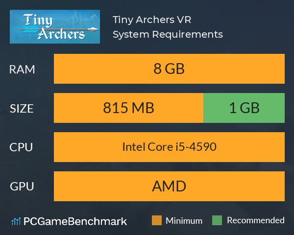Tiny Archers VR System Requirements PC Graph - Can I Run Tiny Archers VR Tiny Archers VR System Requirements PC Graph - Can I Run Tiny Archers VR