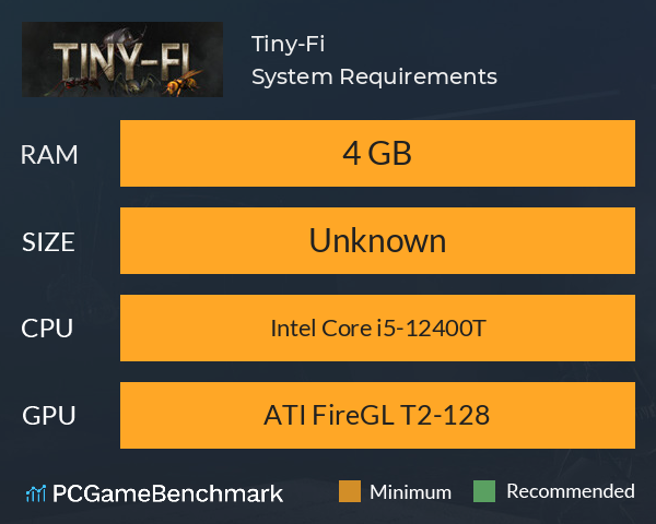 Tiny-Fi System Requirements PC Graph - Can I Run Tiny-Fi Tiny-Fi System Requirements PC Graph - Can I Run Tiny-Fi