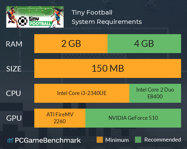 Tiny Football System Requirements PC Graph - Can I Run Tiny Football Tiny Football System Requirements PC Graph - Can I Run Tiny Football