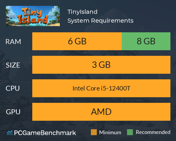 TinyIsland System Requirements PC Graph - Can I Run TinyIsland TinyIsland System Requirements PC Graph - Can I Run TinyIsland