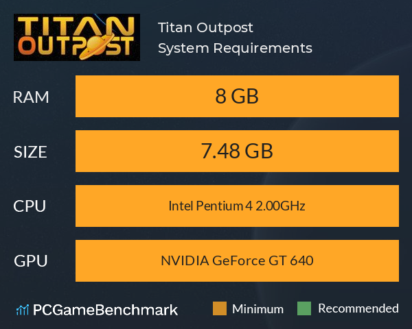 Titan Outpost System Requirements PC Graph - Can I Run Titan Outpost Titan Outpost System Requirements PC Graph - Can I Run Titan Outpost