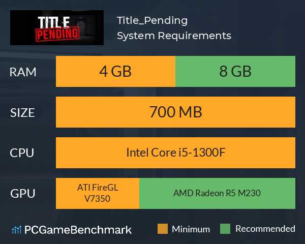 Title_Pending System Requirements PC Graph - Can I Run Title_Pending Title_Pending System Requirements PC Graph - Can I Run Title_Pending
