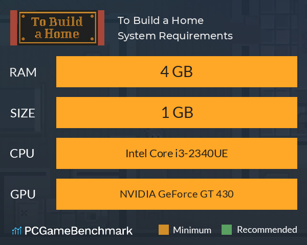 To Build a Home System Requirements PC Graph - Can I Run To Build a Home To Build a Home System Requirements PC Graph - Can I Run To Build a Home