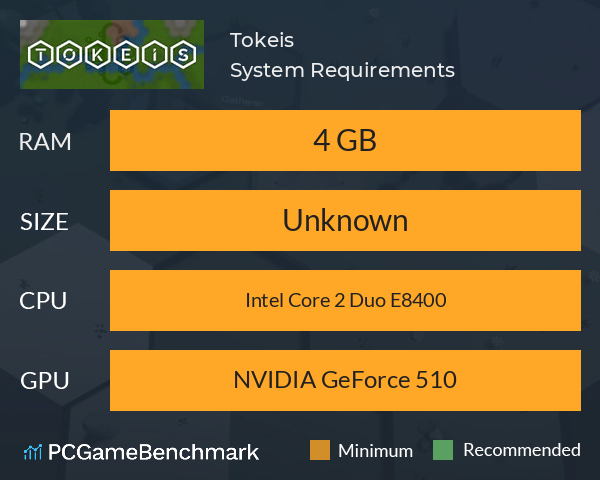 Tokeis System Requirements PC Graph - Can I Run Tokeis Tokeis System Requirements PC Graph - Can I Run Tokeis