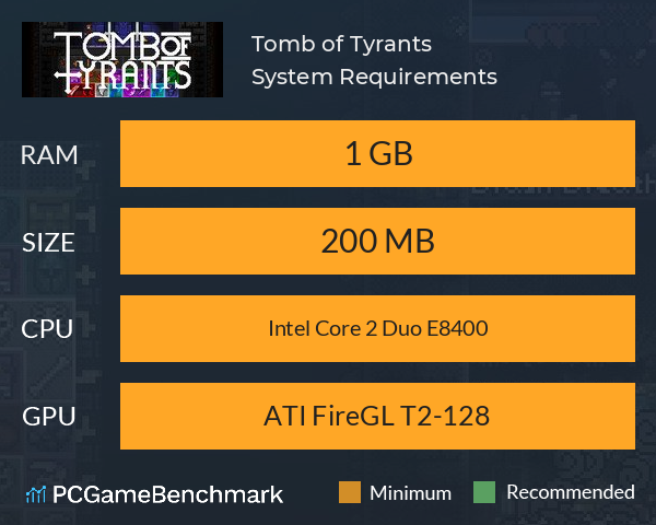 Tomb of Tyrants System Requirements PC Graph - Can I Run Tomb of Tyrants Tomb of Tyrants System Requirements PC Graph - Can I Run Tomb of Tyrants