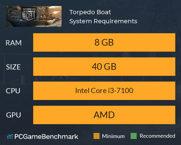 Torpedo Boat System Requirements PC Graph - Can I Run Torpedo Boat Torpedo Boat System Requirements PC Graph - Can I Run Torpedo Boat