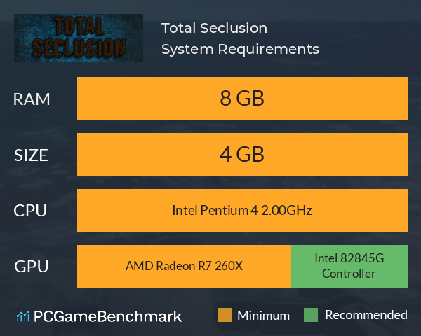 Total Seclusion System Requirements PC Graph - Can I Run Total Seclusion