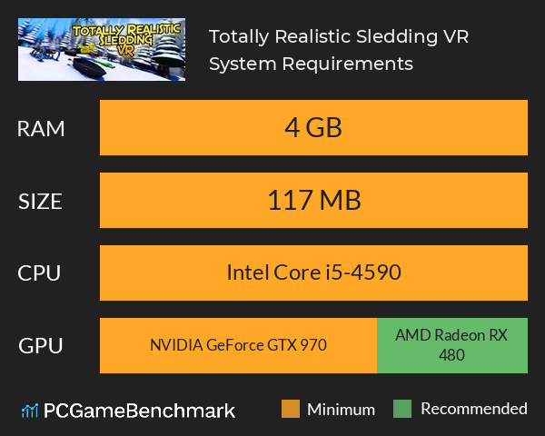 Totally Realistic Sledding VR System Requirements PC Graph - Can I Run Totally Realistic Sledding VR Totally Realistic Sledding VR System Requirements PC Graph - Can I Run Totally Realistic Sledding VR