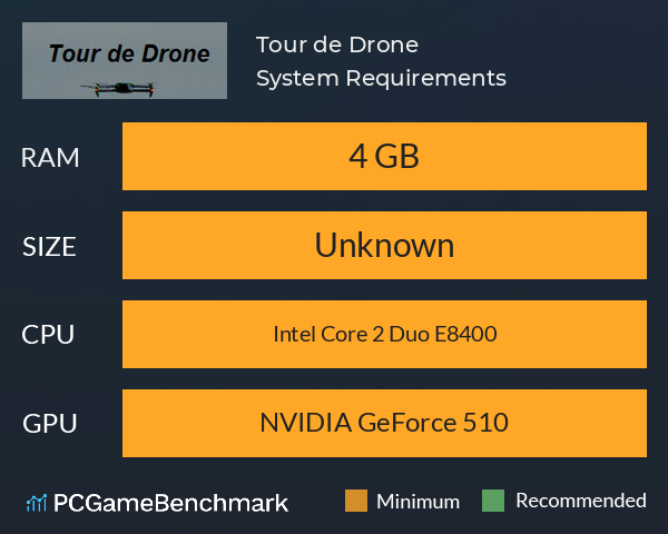 Tour de Drone System Requirements PC Graph - Can I Run Tour de Drone Tour de Drone System Requirements PC Graph - Can I Run Tour de Drone