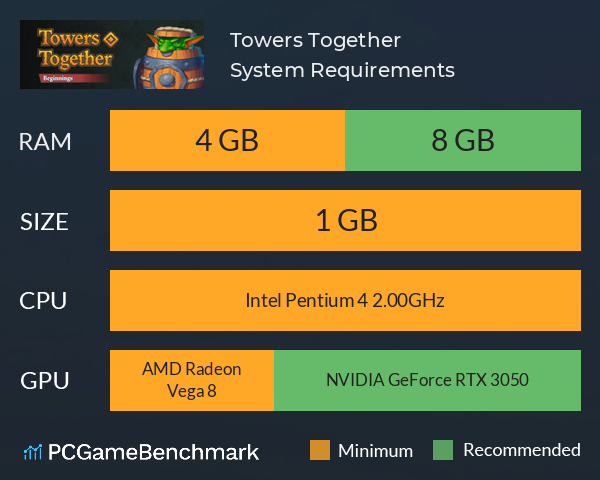 Towers Together System Requirements PC Graph - Can I Run Towers Together Towers Together System Requirements PC Graph - Can I Run Towers Together