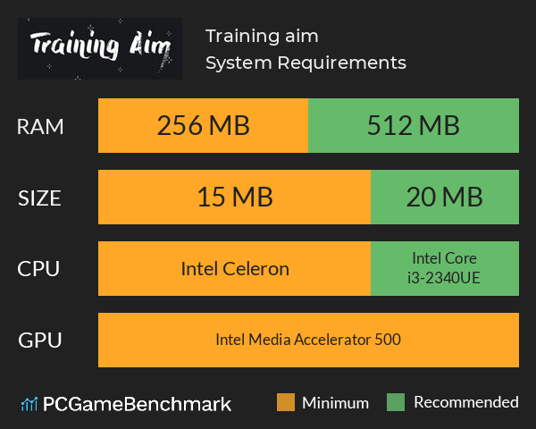 Training aim System Requirements PC Graph - Can I Run Training aim Training aim System Requirements PC Graph - Can I Run Training aim