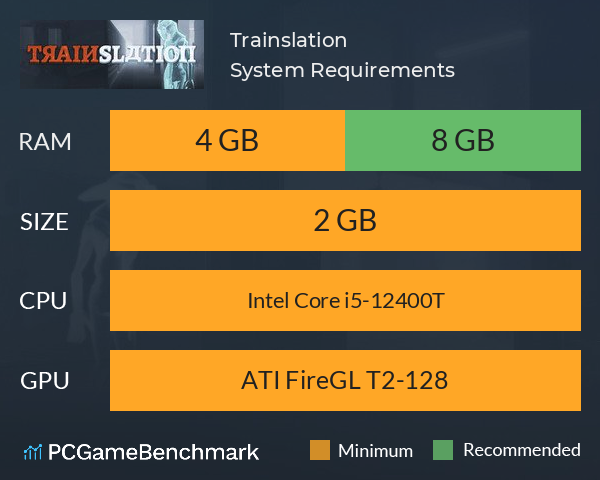 Trainslation System Requirements PC Graph - Can I Run Trainslation Trainslation System Requirements PC Graph - Can I Run Trainslation