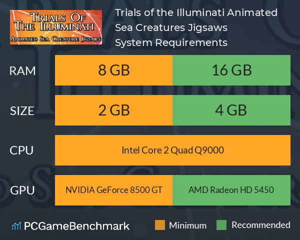 Trials of the Illuminati: Animated Sea Creatures Jigsaws System Requirements PC Graph - Can I Run Trials of the Illuminati: Animated Sea Creatures Jigsaws Trials of the Illuminati: Animated Sea Creatures Jigsaws System Requirements PC Graph - Can I Run Trials of the Illuminati: Animated Sea Creatures Jigsaws