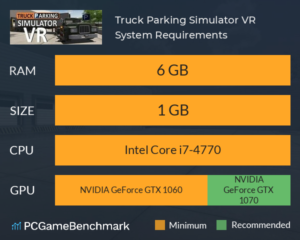 Truck Parking Simulator VR System Requirements PC Graph - Can I Run Truck Parking Simulator VR Truck Parking Simulator VR System Requirements PC Graph - Can I Run Truck Parking Simulator VR