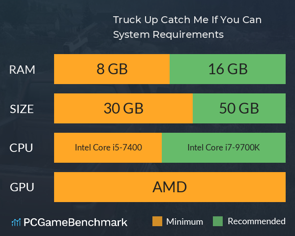 Truck Up: Catch Me If You Can System Requirements PC Graph - Can I Run Truck Up: Catch Me If You Can Truck Up: Catch Me If You Can System Requirements PC Graph - Can I Run Truck Up: Catch Me If You Can