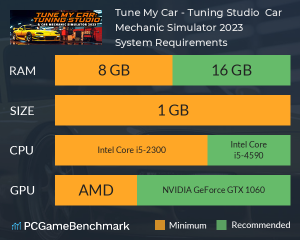 Tune My Car - Tuning Studio & Car Mechanic Simulator 2023 System Requirements PC Graph - Can I Run Tune My Car - Tuning Studio & Car Mechanic Simulator 2023 Tune My Car - Tuning Studio & Car Mechanic Simulator 2023 System Requirements PC Graph - Can I Run Tune My Car - Tuning Studio & Car Mechanic Simulator 2023