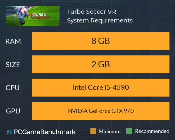 Turbo Soccer VR System Requirements PC Graph - Can I Run Turbo Soccer VR