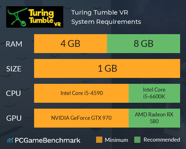 Turing Tumble VR System Requirements PC Graph - Can I Run Turing Tumble VR