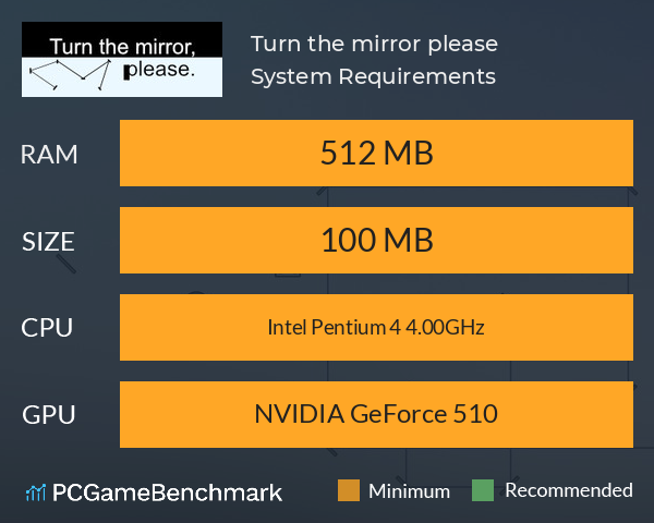 Turn the mirror, please. System Requirements PC Graph - Can I Run Turn the mirror, please. Turn the mirror, please. System Requirements PC Graph - Can I Run Turn the mirror, please.