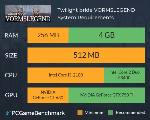 Twilight bride :VORMSLEGEND System Requirements PC Graph - Can I Run Twilight bride :VORMSLEGEND Twilight bride :VORMSLEGEND System Requirements PC Graph - Can I Run Twilight bride :VORMSLEGEND