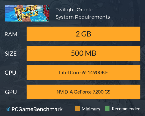 Twilight Oracle System Requirements PC Graph - Can I Run Twilight Oracle