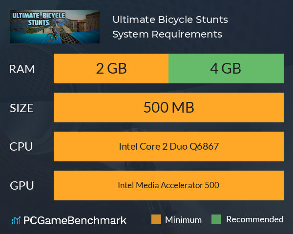 Ultimate Bicycle Stunts System Requirements PC Graph - Can I Run Ultimate Bicycle Stunts