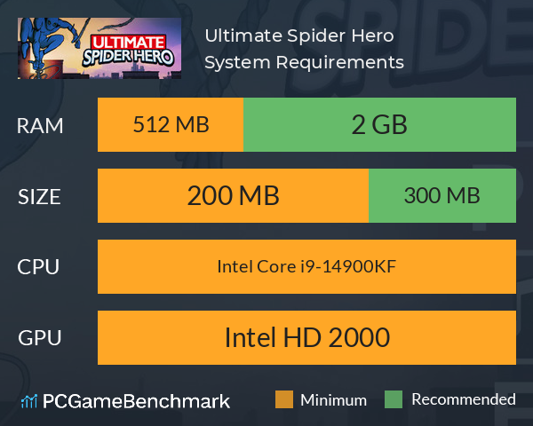 Ultimate Spider Hero System Requirements - Can I Run It? - PCGameBenchmark